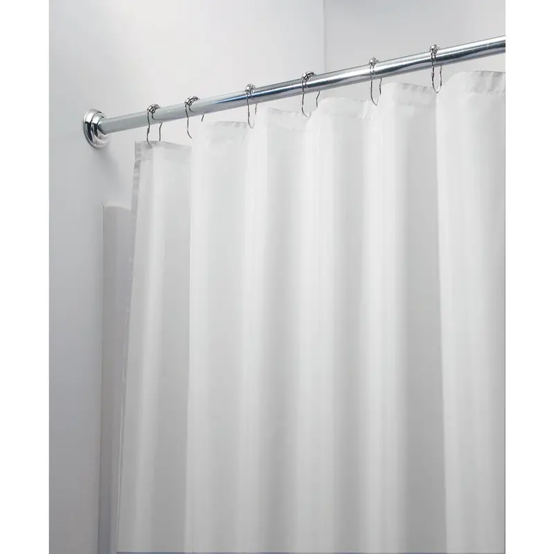 Interdesign Polyester Shower Curtain Liner – 72" × 72", Matte White 1