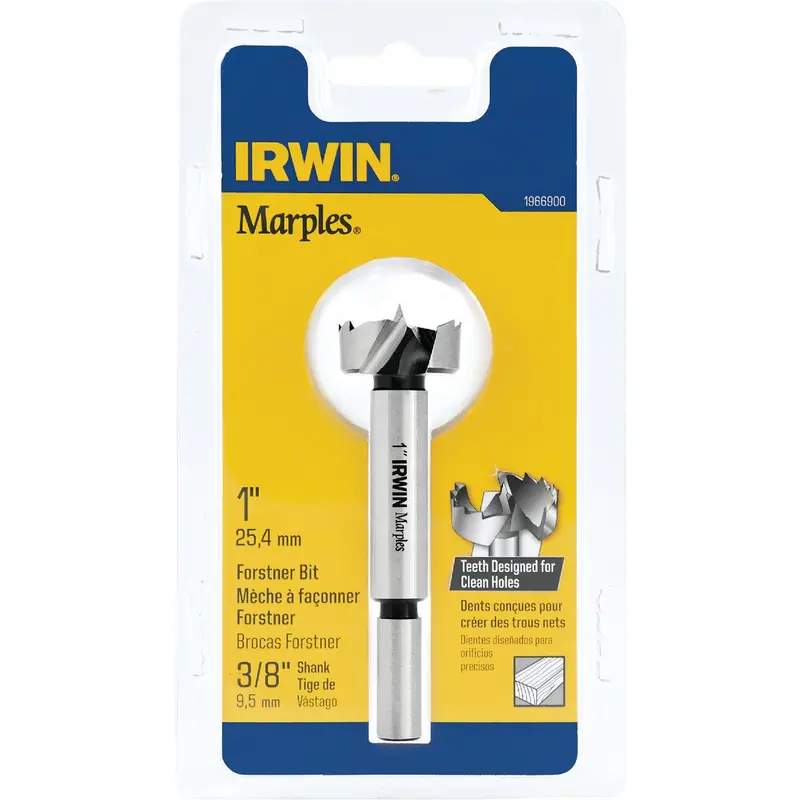 Irwin Marples Reduced Forstner Bit – 1 Inch X 3-1/2 Inch, Optimized For Clean Holes 1