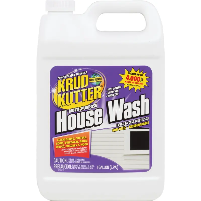 Krud Kutter House Wash Concentrate – 1 Gallon Multi-Surface Exterior Cleaner 1