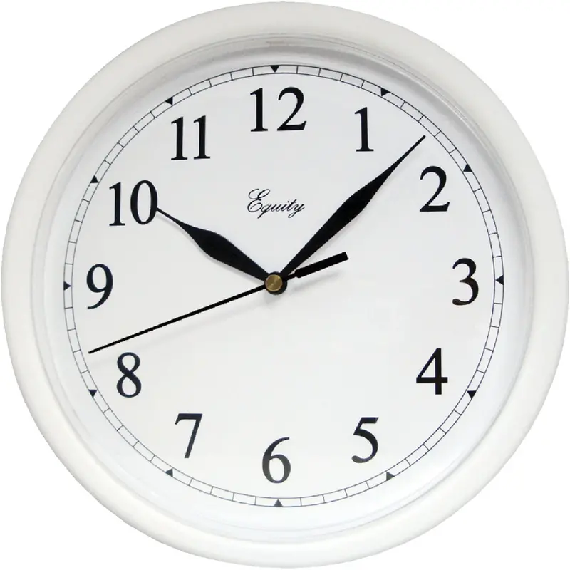 La Crosse Technology White Quartz Wall Clock With Equity Design 1