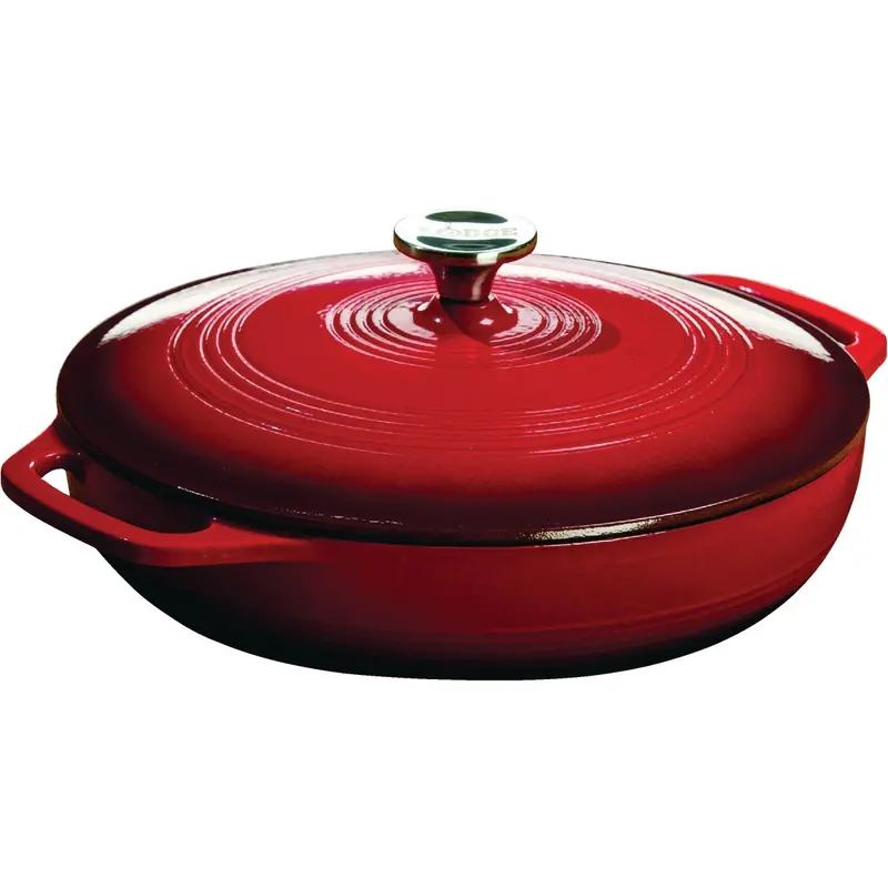 Lodge Cast Iron Dutch Oven – 3.6-Quart, 11-3/4 Inch Diameter × 2-1/8 Inch Depth 1