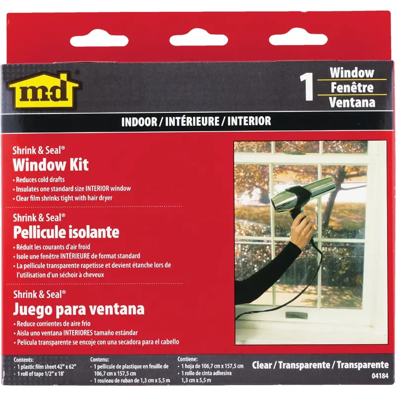 M-D Building Products Shrink & Seal Window Insulation Kit – 42-Inch X 62-Inch Indoor Size 1