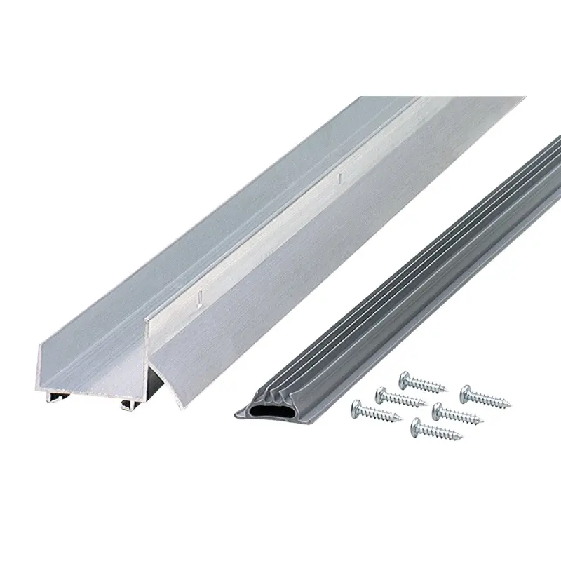 M-D Silver Aluminum Drip Cap & Door Bottom – 1-3/8" X 36" 1