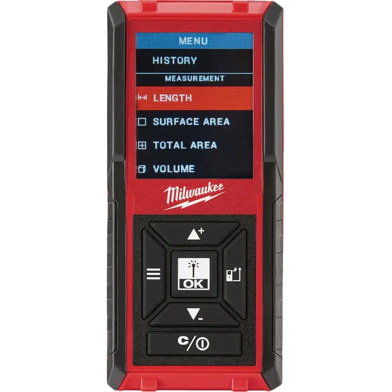 Milwaukee 150 Ft Backlit Laser Distance Meter With Color Display 1