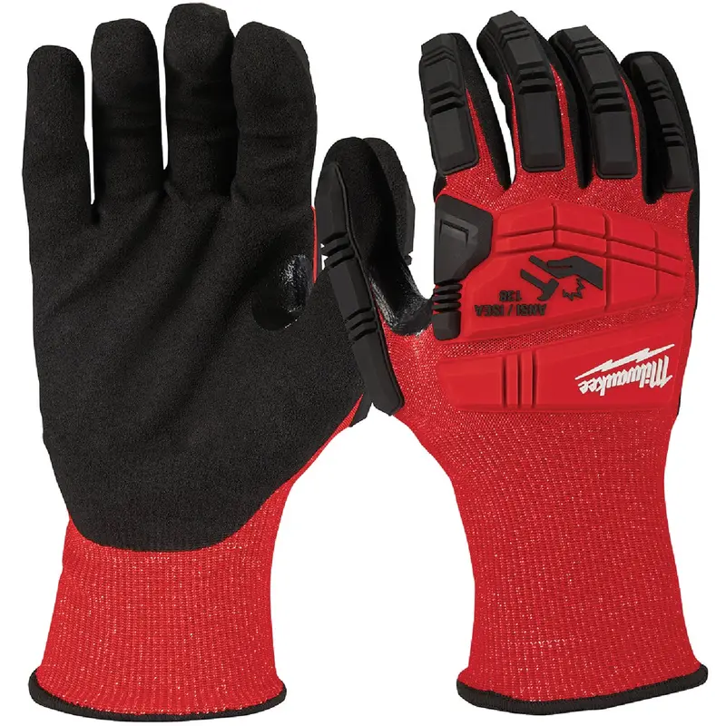 Milwaukee Impact-Cut Nitrile Work Gloves – Medium, Unisex, Dipped Palm 1