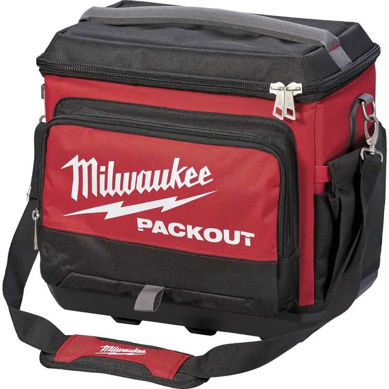 Milwaukee Packout Soft-Side 5-Compartment Cooler – Black And Red 1