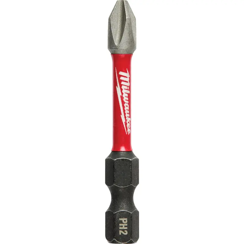 Milwaukee Shockwave Phillips #2 Impact Screwdriver Bit – 2 In., Heat-Treated Alloy Steel 1