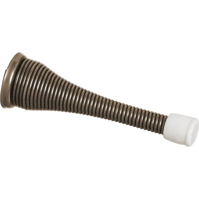 National Antique Brass Spring-Loaded Door Stop – 3" Size (2-Pack) 1