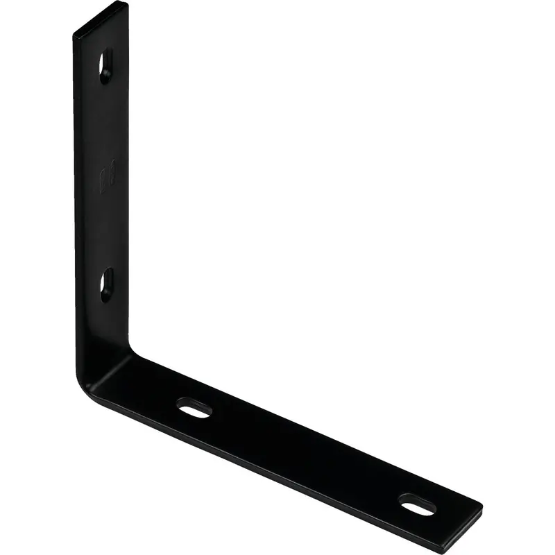 National Catalog Heavy-Duty Corner Brace – 8.25" × 1.5", Black Powder-Coated Steel 1