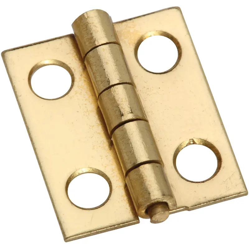 National Narrow Decorative Brass Hinge – 3/4-Inch × 5/8-Inch, 4-Pack 1