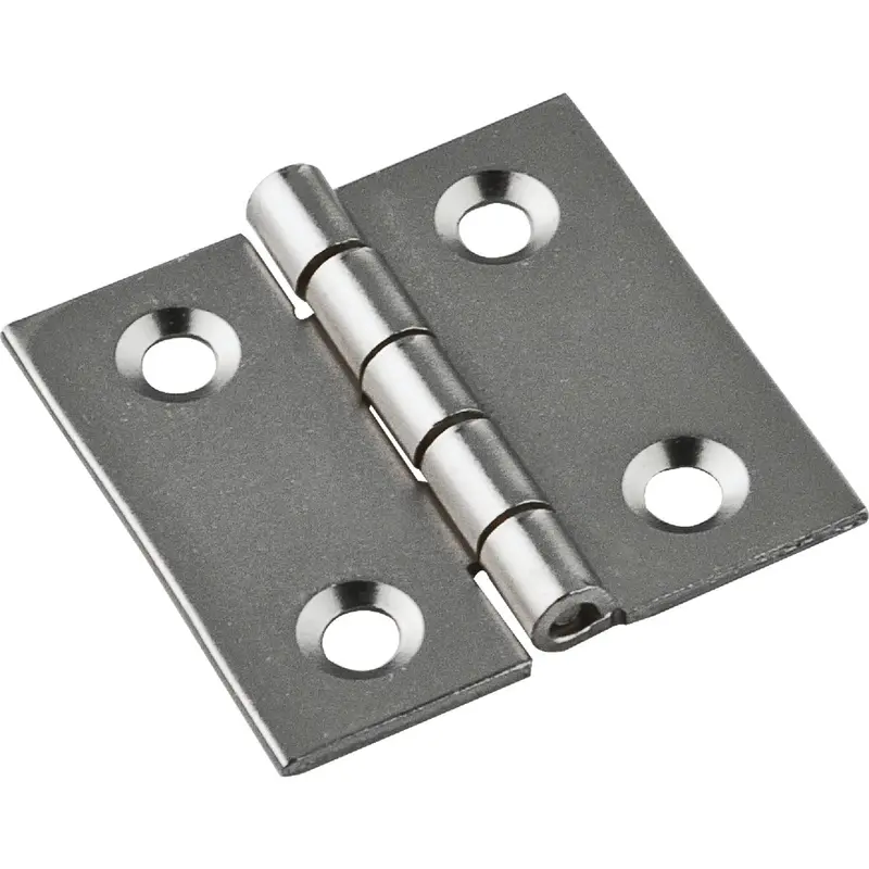 National Satin Nickel Broad Hinge – 1" × 1", 4-Pack Set 1