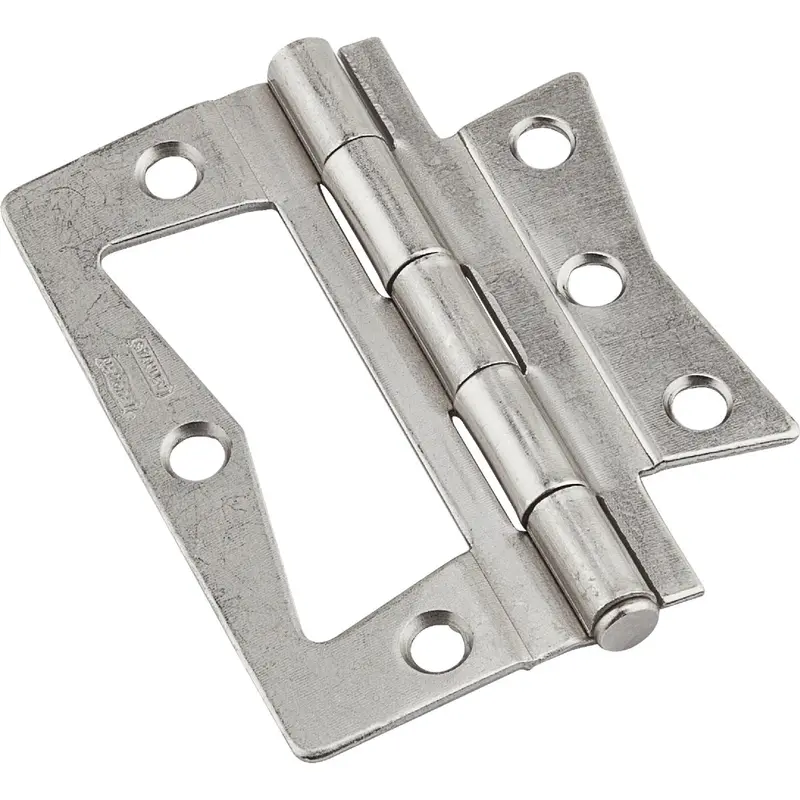 National Satin Nickel Surface-Mount Bi-Fold Door Hinge – 3-Inch Size 1