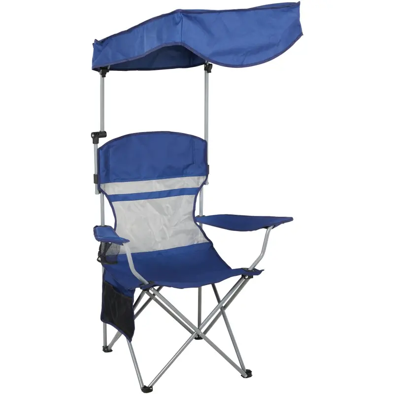 Outdoor Expressions Blue Omni-Directional Canopy Camping Chair With Polyester Fabric 1