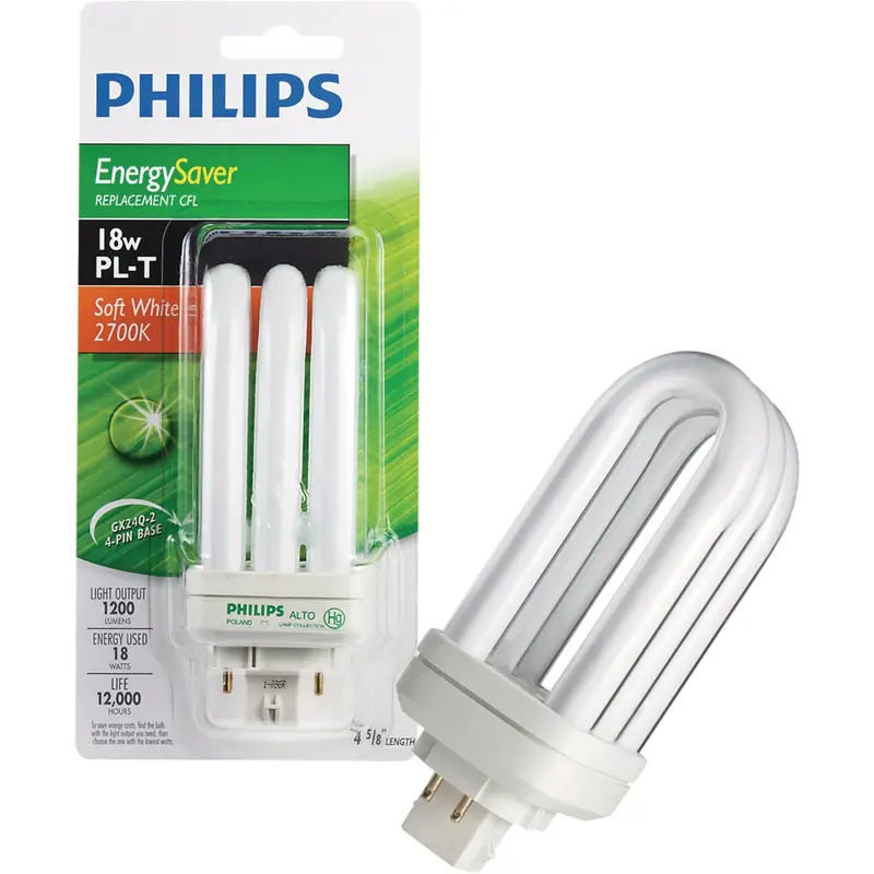 Philips Soft White Pl-T Cfl Bulb – Gx24 Base, 75W Equivalent 1