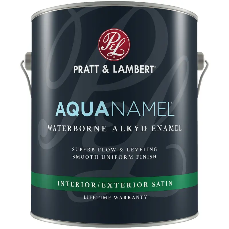 Pratt & Lambert Aquanamel Waterborne Alkyd Enamel – Deep Base Satin Finish, 1-Gallon 1