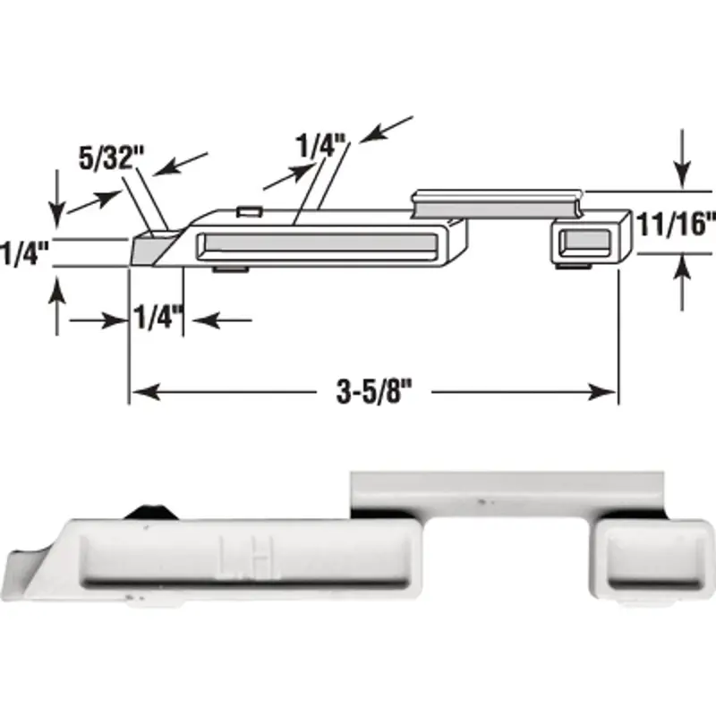 Prime-Line Left-Handed Plastic Slide Bolt – 3-5/8-Inch X 11/16-Inch (20-Pack) 1