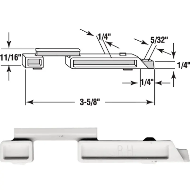 Prime-Line Right-Hand Plastic Slide Bolt – 3-5/8" × 11/16", 20-Pack 1