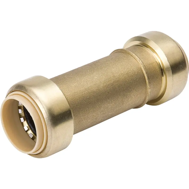 Proline Brass Push-Fit Repair Coupling – 1/2-Inch × 1/2-Inch Quick-Connect Fitting 1
