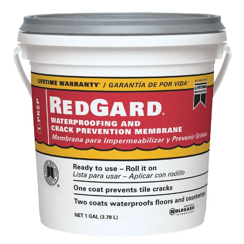 Redgard 1-Gallon Elastomeric Waterproofing Membrane – Crack-Resistant Tile Backer 1