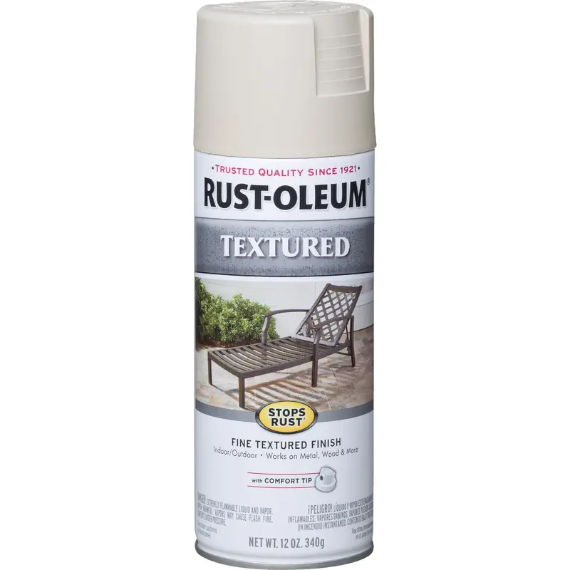 Rust-Oleum Stops Rust Textured Spray Paint – 12-Ounce White Protective Coating 1