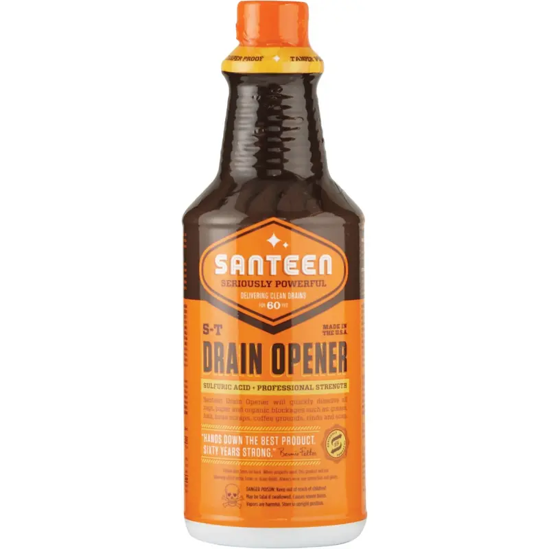 Santeen Liquid Drain Opener – 32 Oz Fast-Acting S-T Formula For Clog Removal 1
