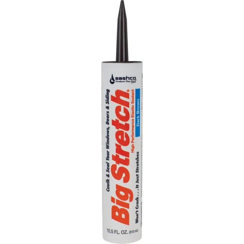 Sashco Big Stretch Acrylic Elastomeric Caulk – 10.5 Oz., Dark Brown, Flexible Sealant 1