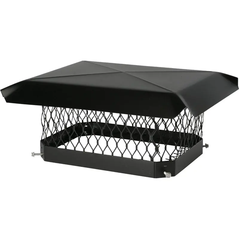 Shelter Black Galvanized Steel Chimney Cap – 9" X 18" 1
