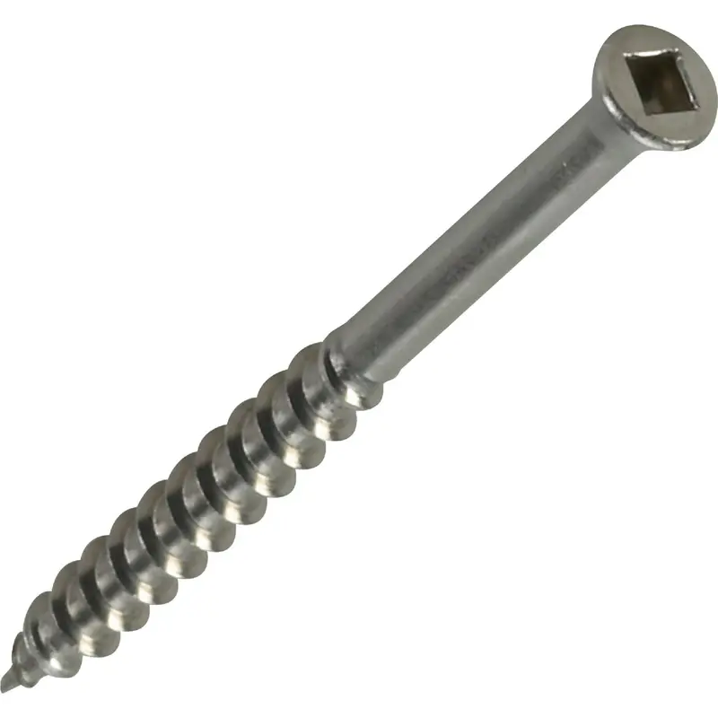 Simpson Strong-Tie Stainless Steel Trim Head Screw – #7 × 2-1/4", Square Drive, 690-Count Box 1