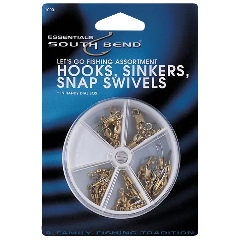 Southbend 75-Piece Fishing Accessory Kit: Hooks, Swivels & Sinkers 1