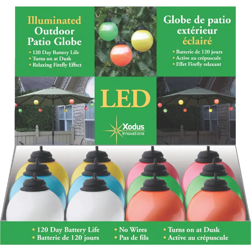 Xodus Led Patio Umbrella Globe Lights – 5-Inch Battery-Powered String Lights 1
